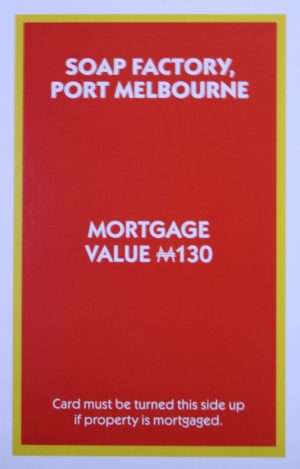 PARTS ONLY - Monopoly "The Block" (2018) Board Game - (1) Soap Factory Port Melbourne Title Deed Only
