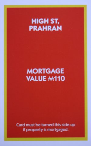 PARTS ONLY - Monopoly "The Block" (2018) Board Game - (1) High St. Prahran Title Deed Only