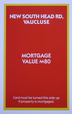 PARTS ONLY - Monopoly "The Block" (2018) Board Game - (1) New South Head Rd. Vaucluse Title Deed Only