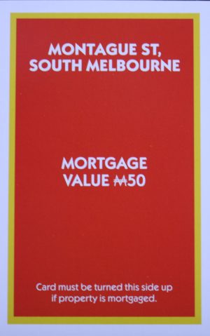 PARTS ONLY - Monopoly "The Block" (2018) Board Game - (1) Montague St. South Melbourne Title Deed Only