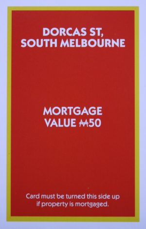 PARTS ONLY - Monopoly "The Block" (2018) Board Game - (1) Dorcas St. South Melbourne Title Deed Only