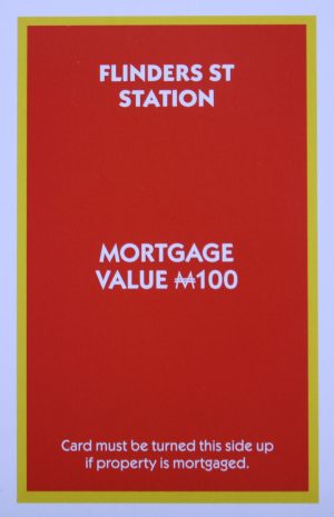 PARTS ONLY - Monopoly "The Block" (2018) Board Game - (1) Flinders St Station Title Deed Only