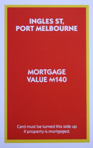 PARTS ONLY - Monopoly "The Block" (2018) Board Game - (1) Ingles St. Port Melbourne Title Deed Only