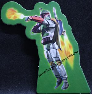 PARTS ONLY - Monopoly Star Wars Boba Fett Edition Board Game - (1) Cardboard Boba Fett Token and Stand Only