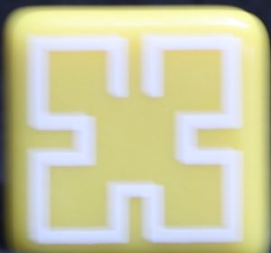 PARTS ONLY - Pictionary Board Game - (1) Yellow Playing Cube Only