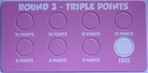 PARTS ONLY - Absolutely Clueless Party Game - (1) Unpunched Round 3 Triple Points Track Card Only