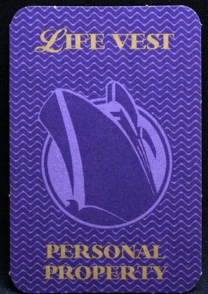 PARTS ONLY - Titanic The Board Game - (1) Purple Life Vest Personal Property Card Only