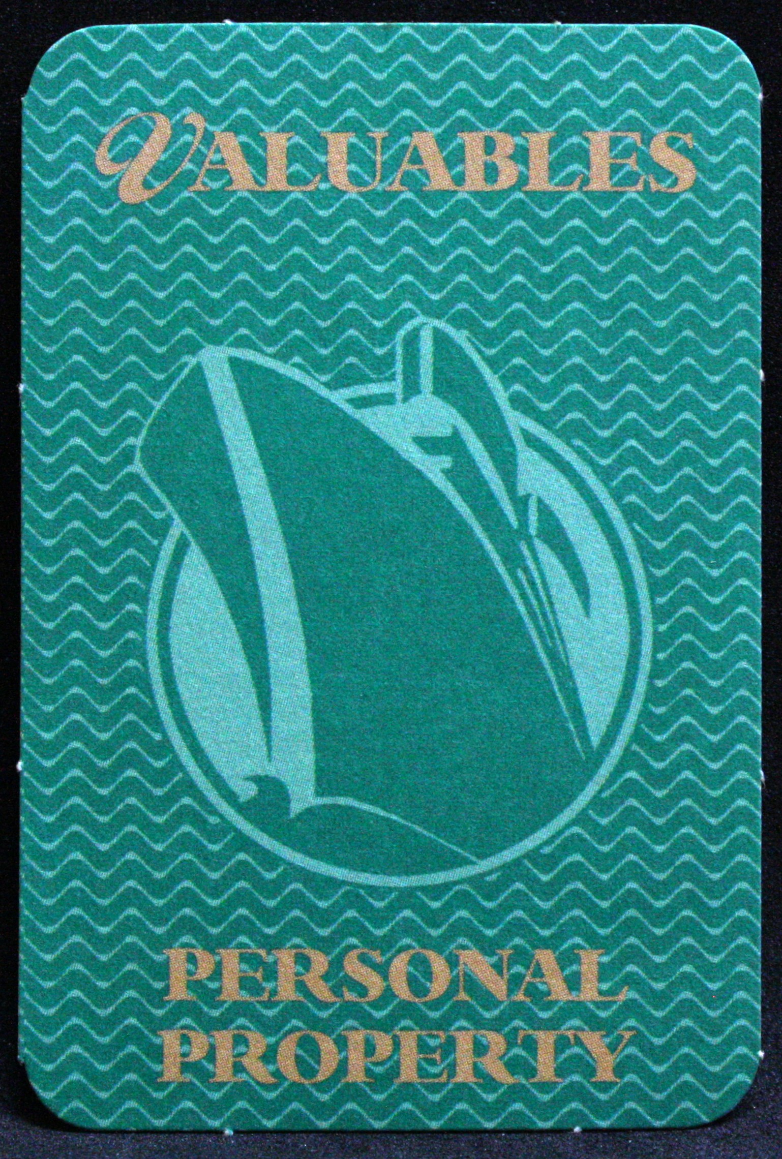 PARTS ONLY - Titanic The Board Game - (1) Green Valuables Personal Property Card Only