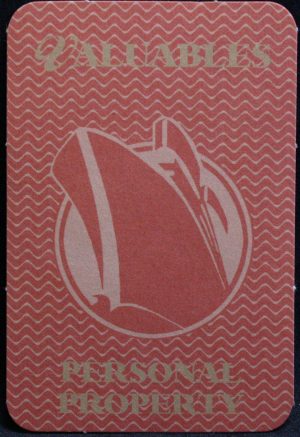 PARTS ONLY - Titanic The Board Game - (1) Orange Valuables Personal Property Card Only