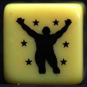 PARTS ONLY - Luchador! Mexican Wrestling Dice Board Game - (1) Yellow Wrestling Die Only