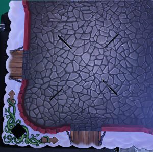 PARTS ONLY - Disney Mickey and the Beanstalk Board Game - (1) Castle Floorboard Only