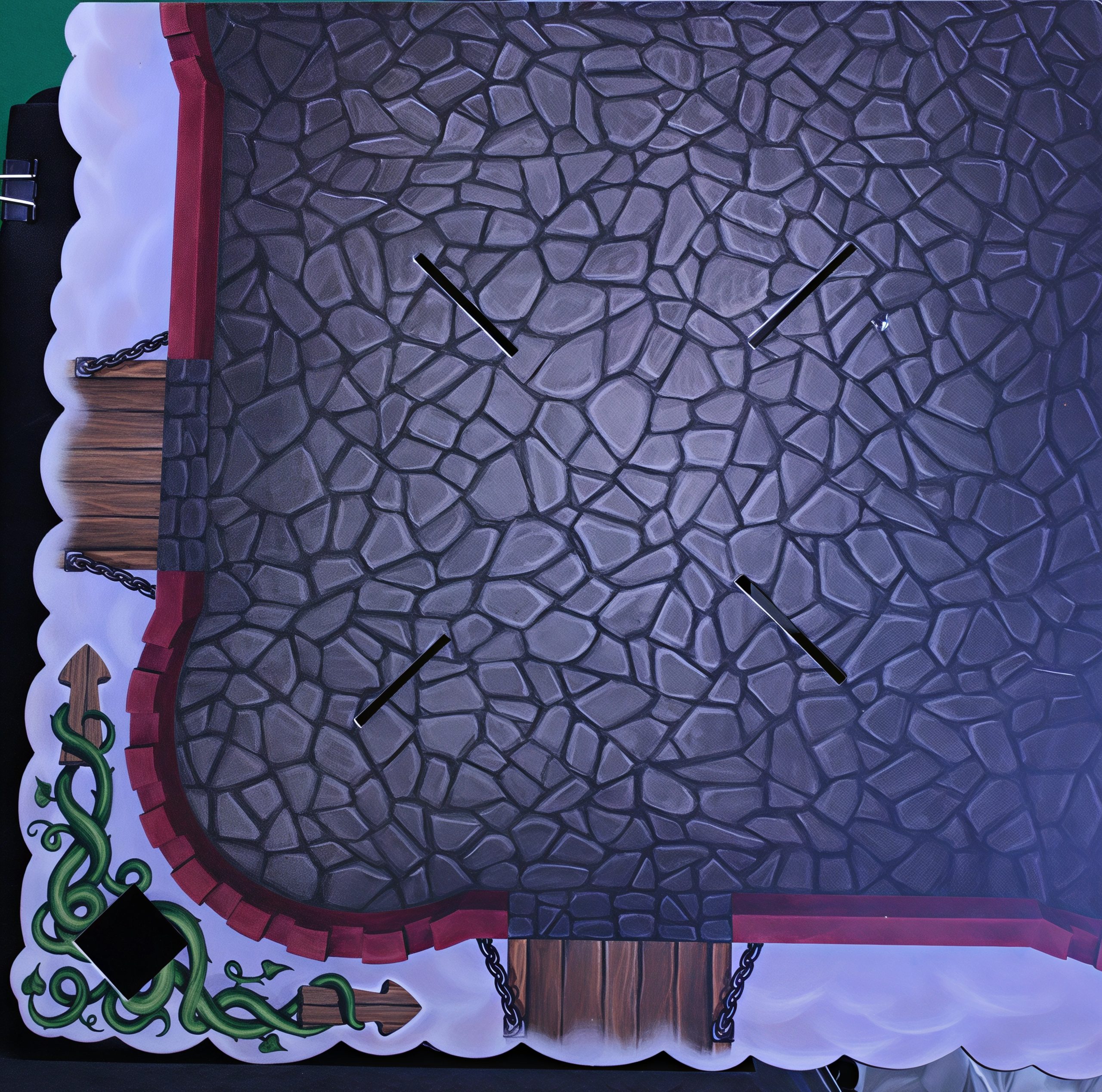 PARTS ONLY - Disney Mickey and the Beanstalk Board Game - (1) Castle Floorboard Only