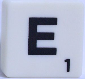 PARTS ONLY - Scrabble Board Game Harry Potter Edition - (1) Letter E Tile Only