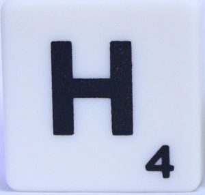 PARTS ONLY - Scrabble Board Game Harry Potter Edition - (1) Letter H Tile Only