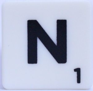 PARTS ONLY - Scrabble Board Game Harry Potter Edition - (1) Letter N Tile Only