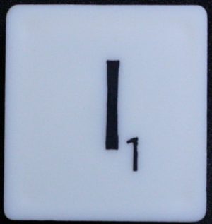 PARTS ONLY - Scrabble Board Game 1988 Murfett Regency Version - (1) Letter Tile I Only
