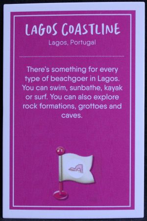 PARTS ONLY - Monopoly Travel World Tour Board Game - (1) Lagos Coastline Destination Card Only